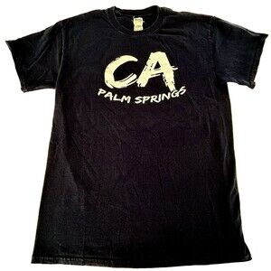 CA Palm Springs Tourist Navy Blue T-shirt, Adult Size Med